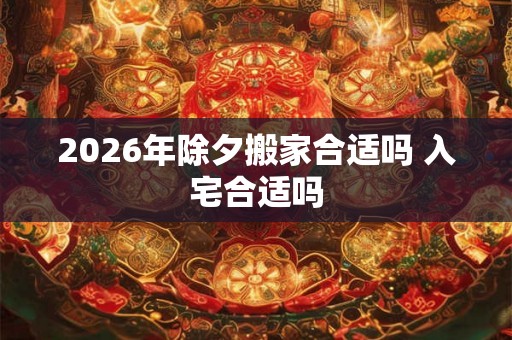 2026年除夕搬家合适吗 入宅合适吗 2026年除夕搬家合适吗 入宅合适吗