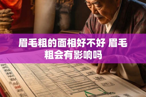 眉毛粗的面相好不好 眉毛粗会有影响吗