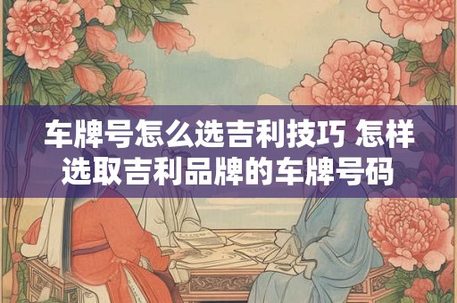 车牌号怎么选吉利技巧 怎样选取吉利品牌的车牌号码 车牌号怎么选吉利技巧 怎样选取吉利品牌的车牌号码
