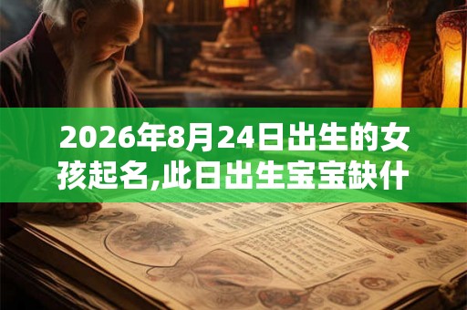 2026年8月24日出生的女孩起名,此日出生宝宝缺什么五行？