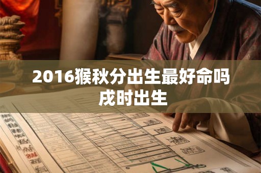 2016猴秋分出生最好命吗 戌时出生