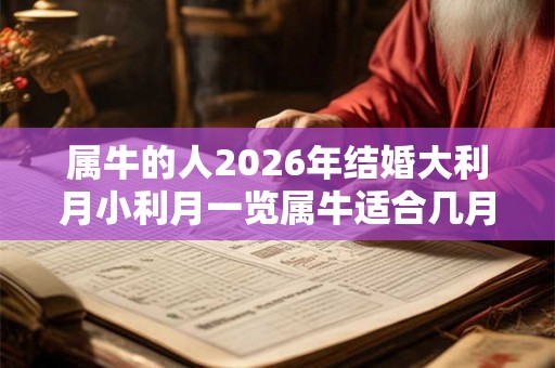 属牛的人2026年结婚大利月小利月一览属牛适合几月结婚 属牛的人2026年结婚大利月小利月一览属牛适合几月结婚
