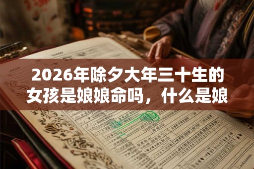 2026年除夕大年三十生的女孩是娘娘命吗，什么是娘娘命？