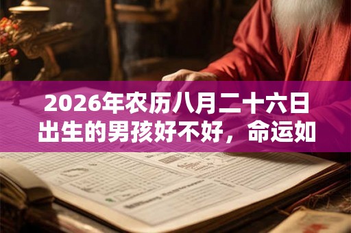 2026年农历八月二十六日出生的男孩好不好，命运如何？