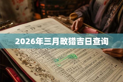 2026年三月畋猎吉日查询 2026年三月畋猎吉日查询