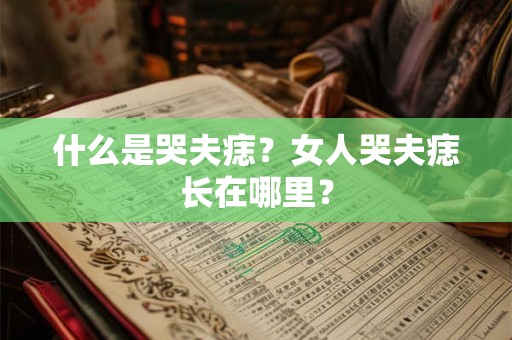 什么是哭夫痣？女人哭夫痣长在哪里？