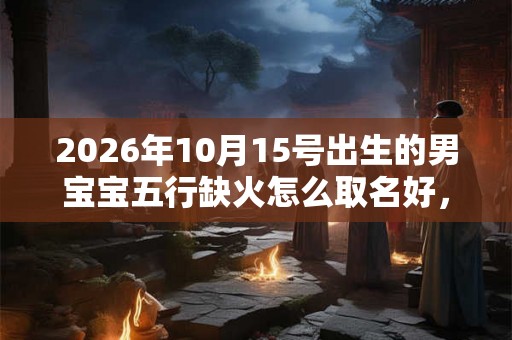 2026年10月15号出生的男宝宝五行缺火怎么取名好，该注意什么