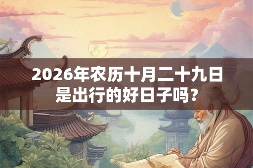 2026年农历十月二十九日是出行的好日子吗？