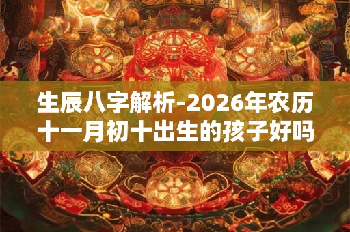 生辰八字解析-2026年农历十一月初十出生的孩子好吗