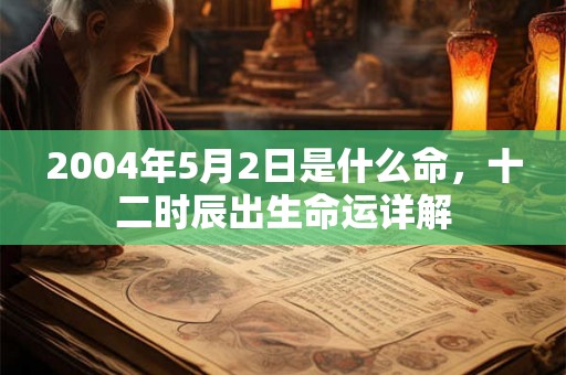 2004年5月2日是什么命,十二时辰出生命运详解 2004年5月2日是什么命,十二时辰出生命运详解
