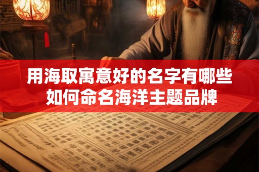 用海取寓意好的名字有哪些 如何命名海洋主题品牌