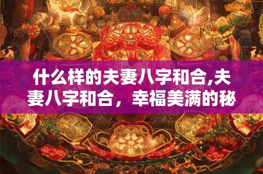 什么样的夫妻八字和合,夫妻八字和合,幸福美满的秘诀! 什么样的夫妻八字和合,夫妻八字和合,幸福美满的秘诀!