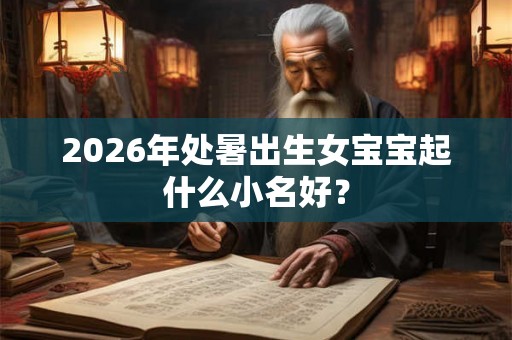 2026年处暑出生女宝宝起什么小名好？