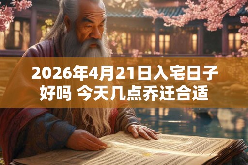 2026年4月21日入宅日子好吗 今天几点乔迁合适