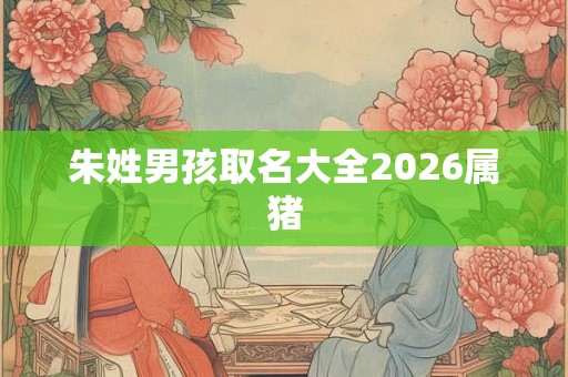 朱姓男孩取名大全2026属猪