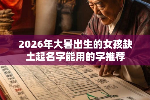 2026年大暑出生的女孩缺土起名字能用的字推荐 2026年大暑出生的女孩缺土起名字能用的字推荐