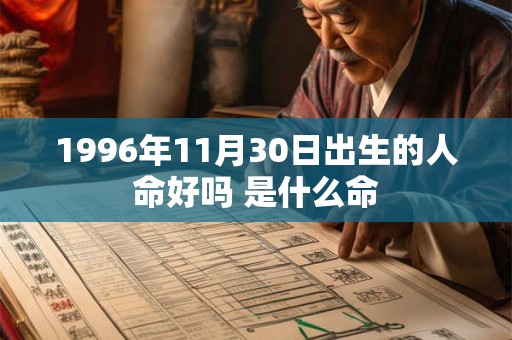 1996年11月30日出生的人命好吗 是什么命