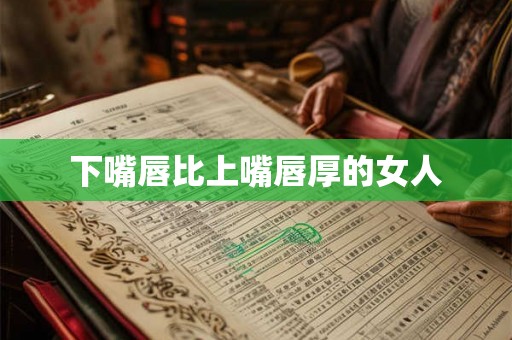 下嘴唇比上嘴唇厚的女人