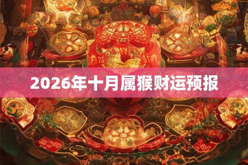2026年十月属猴财运预报