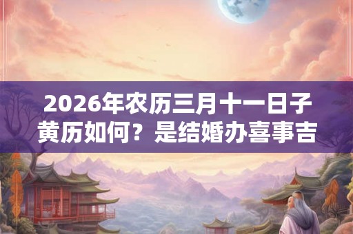 2026年农历三月十一日子黄历如何？是结婚办喜事吉日吗？