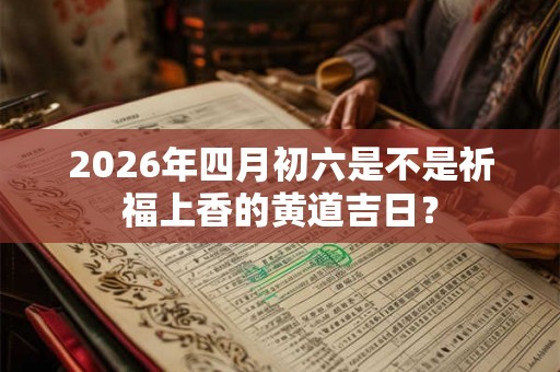 2026年四月初六是不是祈福上香的黄道吉日？