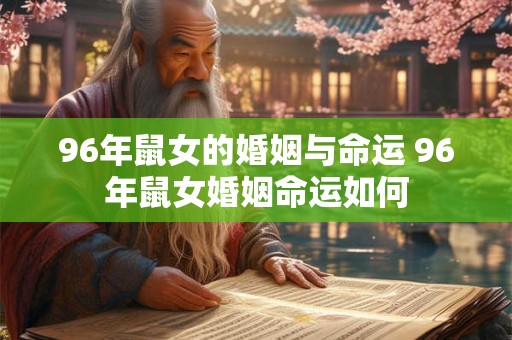 96年鼠女的婚姻与命运 96年鼠女婚姻命运如何 96年鼠女的婚姻与命运 96年鼠女婚姻命运如何