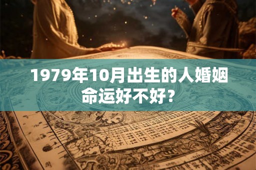 1979年10月出生的人婚姻命运好不好？