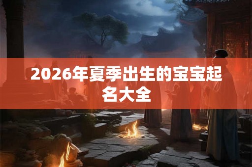 2026年夏季出生的宝宝起名大全
