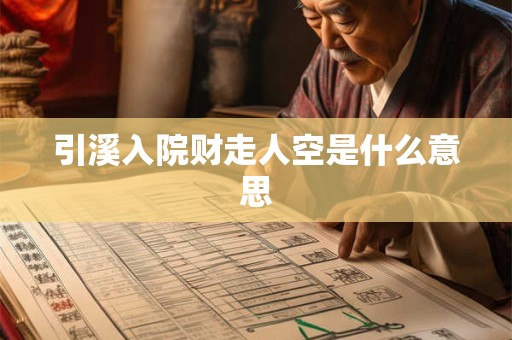 引溪入院财走人空是什么意思