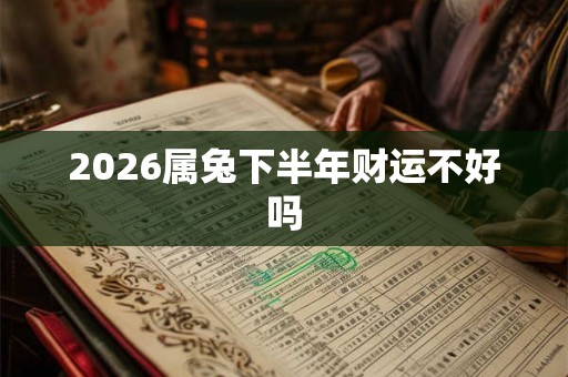 2026属兔下半年财运不好吗