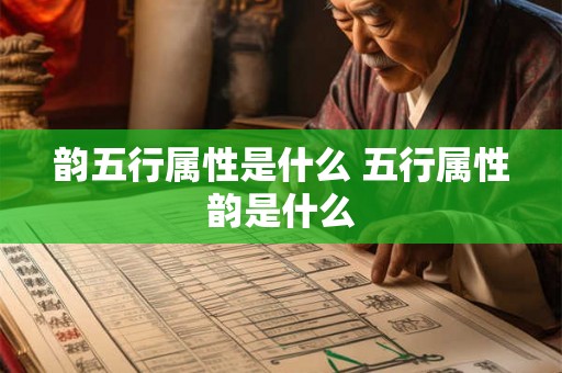 韵五行属性是什么 五行属性韵是什么