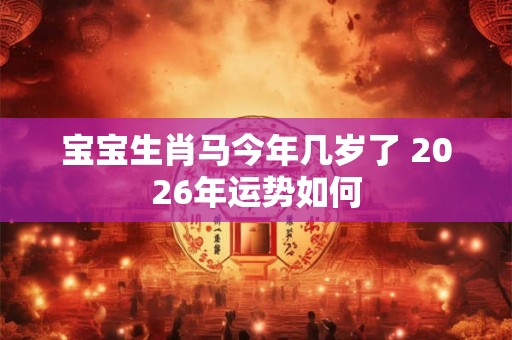 宝宝生肖马今年几岁了 2026年运势如何 宝宝生肖马今年几岁了 2026年运势如何