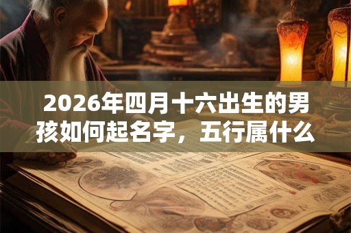 2026年四月十六出生的男孩如何起名字，五行属什么
