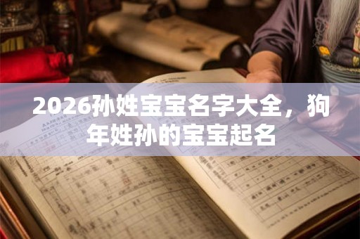 2026孙姓宝宝名字大全，狗年姓孙的宝宝起名