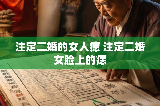 注定二婚的女人痣 注定二婚女脸上的痣