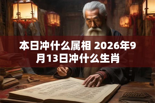 本日冲什么属相 2026年9月13日冲什么生肖