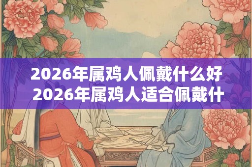 2026年属鸡人佩戴什么好 2026年属鸡人适合佩戴什么 2026年属鸡人佩戴什么好 2026年属鸡人适合佩戴什么