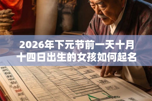 2026年下元节前一天十月十四日出生的女孩如何起名？