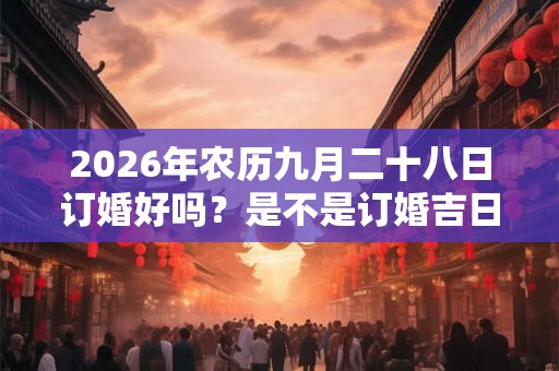 2026年农历九月二十八日订婚好吗？是不是订婚吉日？