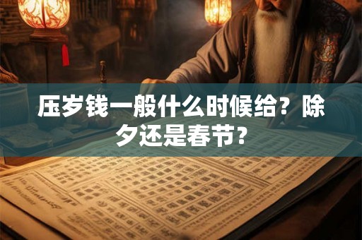压岁钱一般什么时候给?除夕还是春节? 压岁钱一般什么时候给?除夕还是春节?