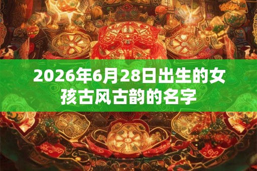 2026年6月28日出生的女孩古风古韵的名字