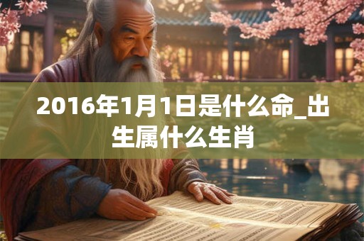 2016年1月1日是什么命_出生属什么生肖 2016年1月1日是什么命_出生属什么生肖