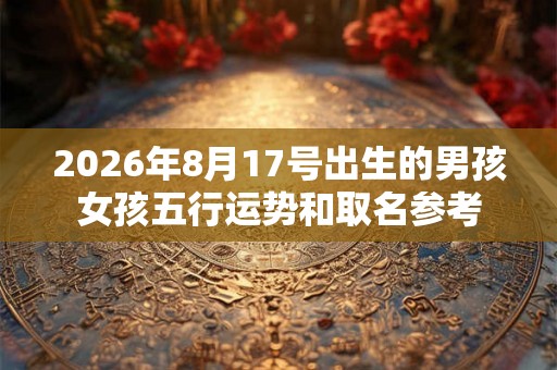 2026年8月17号出生的男孩女孩五行运势和取名参考