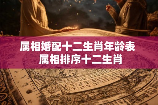 属相婚配十二生肖年龄表  属相排序十二生肖