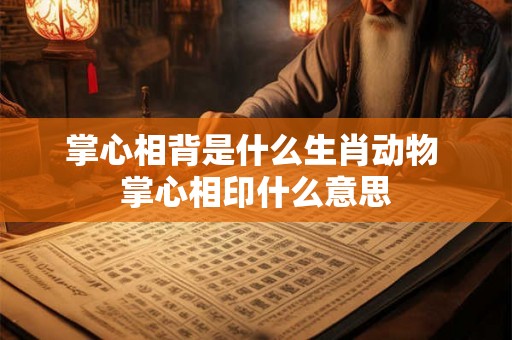 掌心相背是什么生肖动物 掌心相印什么意思