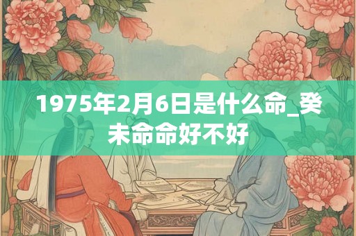 1975年2月6日是什么命_癸未命命好不好