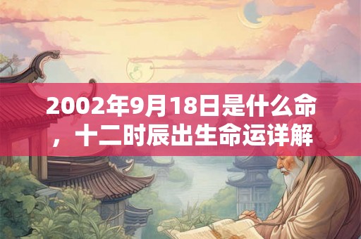 2002年9月18日是什么命，十二时辰出生命运详解