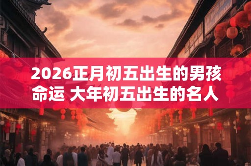 2026正月初五出生的男孩命运 大年初五出生的名人