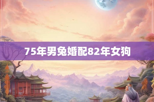 75年男兔婚配82年女狗