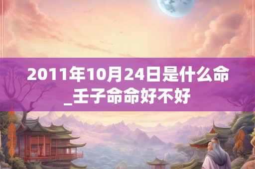 2011年10月24日是什么命_壬子命命好不好